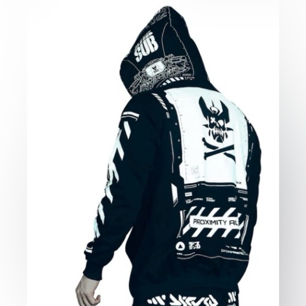 Niepce Cyber Explosion Techwear Jacket Streetwear Long Sleeve Hoodie 3XL